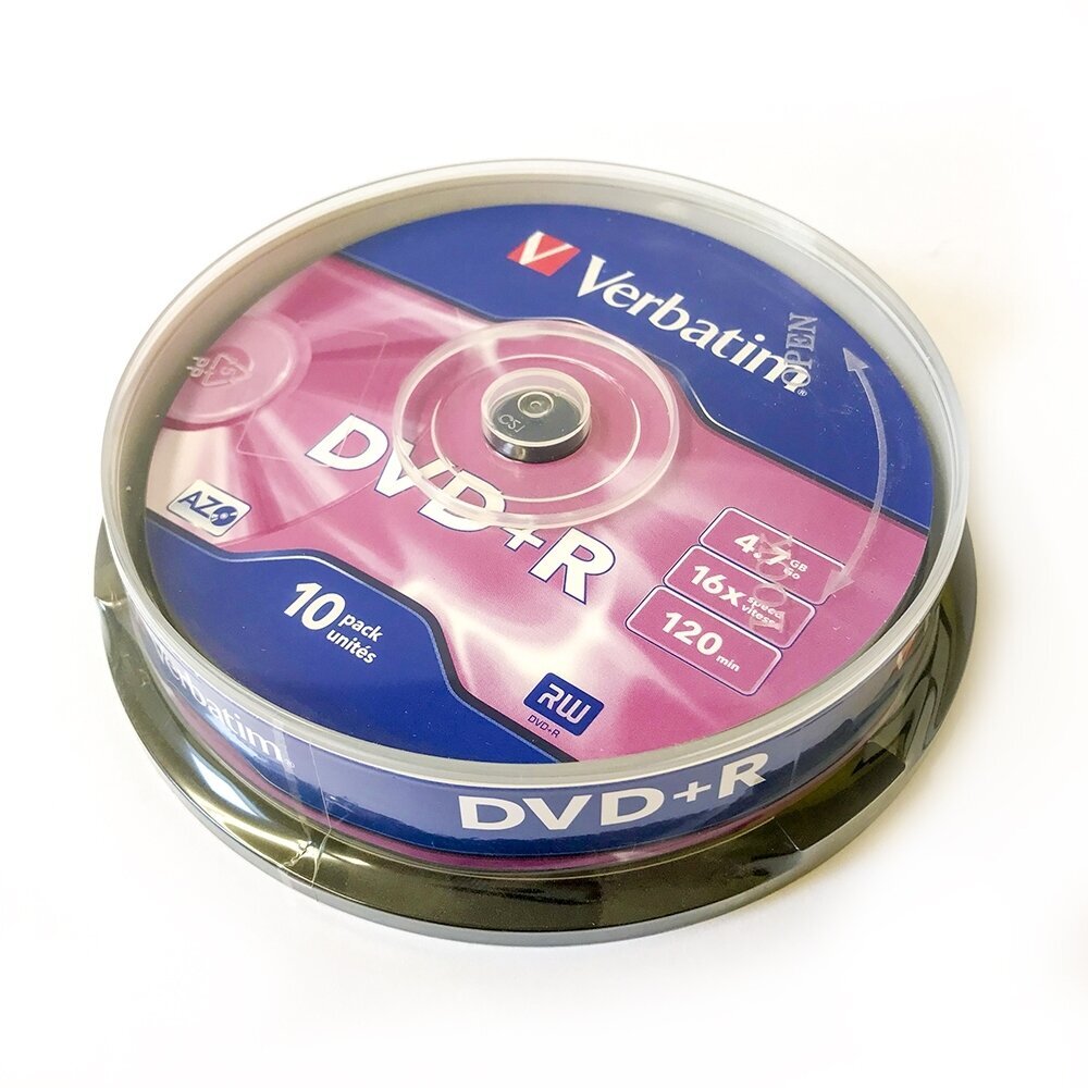 VERBATIM DVD + R 4.7GB / 16x10 cena un informācija | USB Atmiņas kartes | 220.lv