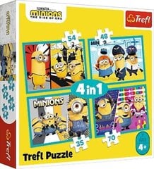 Jautrā minionu pasaule | 4in1 Puzle - (35,48 54 70 gab.) | Klubs цена и информация | Пазлы | 220.lv