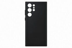 Leather Cover for Samsung Galaxy S22 Ultra, черный цена и информация | Чехлы для телефонов | 220.lv