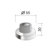 Pieskrūvējams durvju balsts, d-55x30mm, tērauda, Aspro cena un informācija | Durvju stopētāji un citi aksesuāri | 220.lv