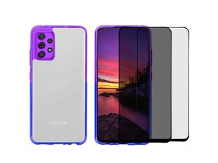 Жесткий чехол Full protection set ColorFul hard case + 2 защитное стекло (5D/ Privacy) для Samsung Galaxy S20 FE, синий / фиолетовый цена и информация | Чехлы для телефонов | 220.lv