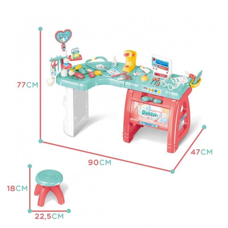 Ārsta kabinets ar gaismām un skaņām 27 piederumi cena un informācija | Rotaļlietas meitenēm | 220.lv