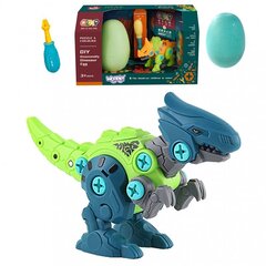 Dinozaurs Raptor krāsainā iepakojumā ar olu + Skrūvgriezis cena un informācija | Konstruktori | 220.lv