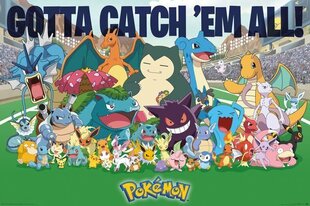 Pokemons Catch Them All - plakāts 91,5x61 cm cena un informācija | Gleznas | 220.lv