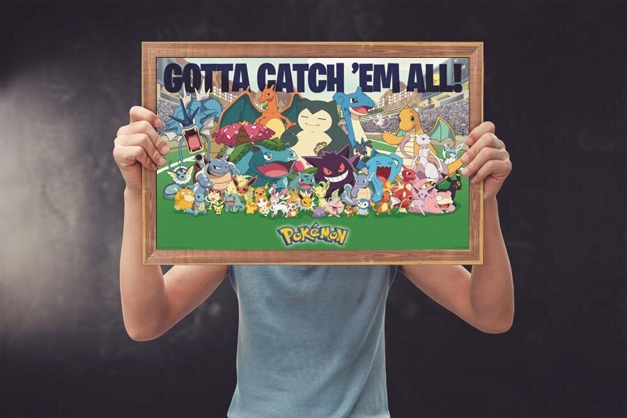 Pokemons Catch Them All - plakāts 91,5x61 cm cena un informācija | Gleznas | 220.lv