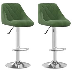 Bāra krēsli vidaXL, 2 gab., tumši zaļi cena un informācija | Virtuves un ēdamistabas krēsli | 220.lv