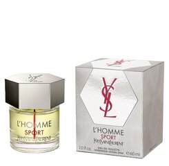 Tualetes ūdens Yves Saint Laurent L'Homme Sport edt 60 ml cena un informācija | Vīriešu smaržas | 220.lv