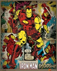 Marvel Comics - Iron Man Retro - plakāts 40x50 cm cena un informācija | Gleznas | 220.lv