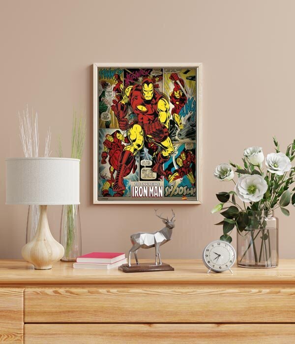 Marvel Comics - Iron Man Retro - plakāts 40x50 cm cena un informācija | Gleznas | 220.lv