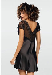 Атласная ночная рубашка DKaren Josephine для женщин, цвет черный цена и информация | Женские пижамы, ночнушки | 220.lv
