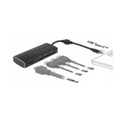 Адаптер Delock USB 3.1 Gen 1 > 3x USB3.0-A + HDMI (DP Alt Mode) 63931 цена и информация | Адаптеры и USB разветвители | 220.lv