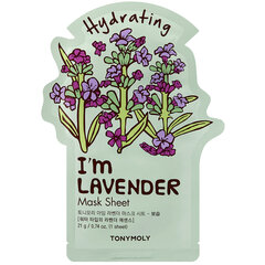 Intensīvi mitrinoša salvetes maska TONYMOLY I am Lavender Mask Sheet cena un informācija | Sejas maskas, acu maskas | 220.lv