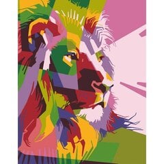 Gleznošanas komplekts pēc numuriem Krāsaina lauva 15x20 cena un informācija | Modelēšanas un zīmēšanas piederumi | 220.lv