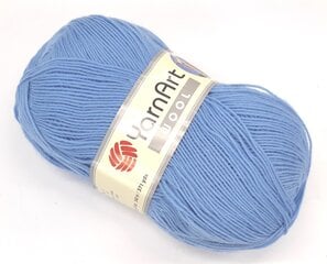 Adīšanas diegi YarnArt Wool, krāsa zila 9638 cena un informācija | Adīšana | 220.lv