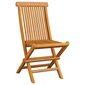 vidaXL dārza krēsli, zaļi matrači, 2 gab., masīvs tīkkoks cena un informācija | Dārza krēsli | 220.lv