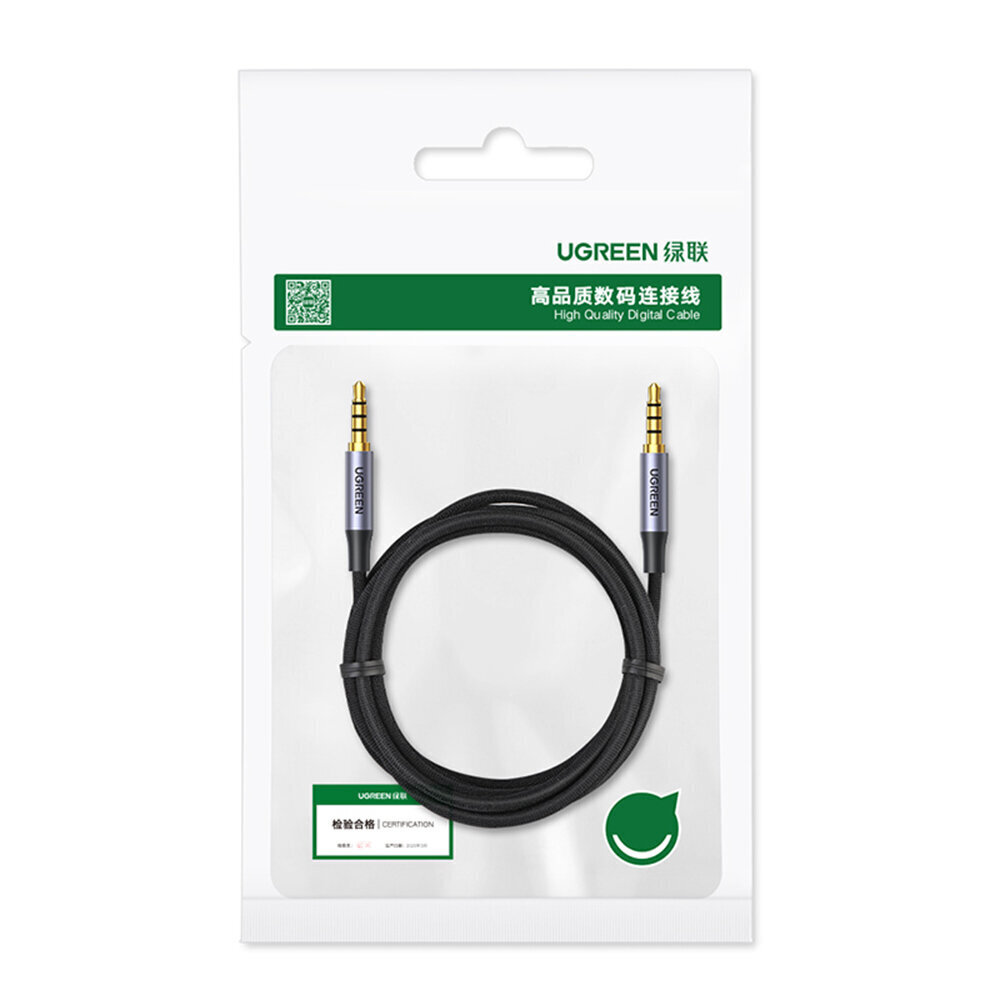 Ugreen kabelis AUX mini jack 3.5mm kabelis (male) - 3.5mm mini jack (male) 2m melns (AV183) цена и информация | Savienotājkabeļi | 220.lv