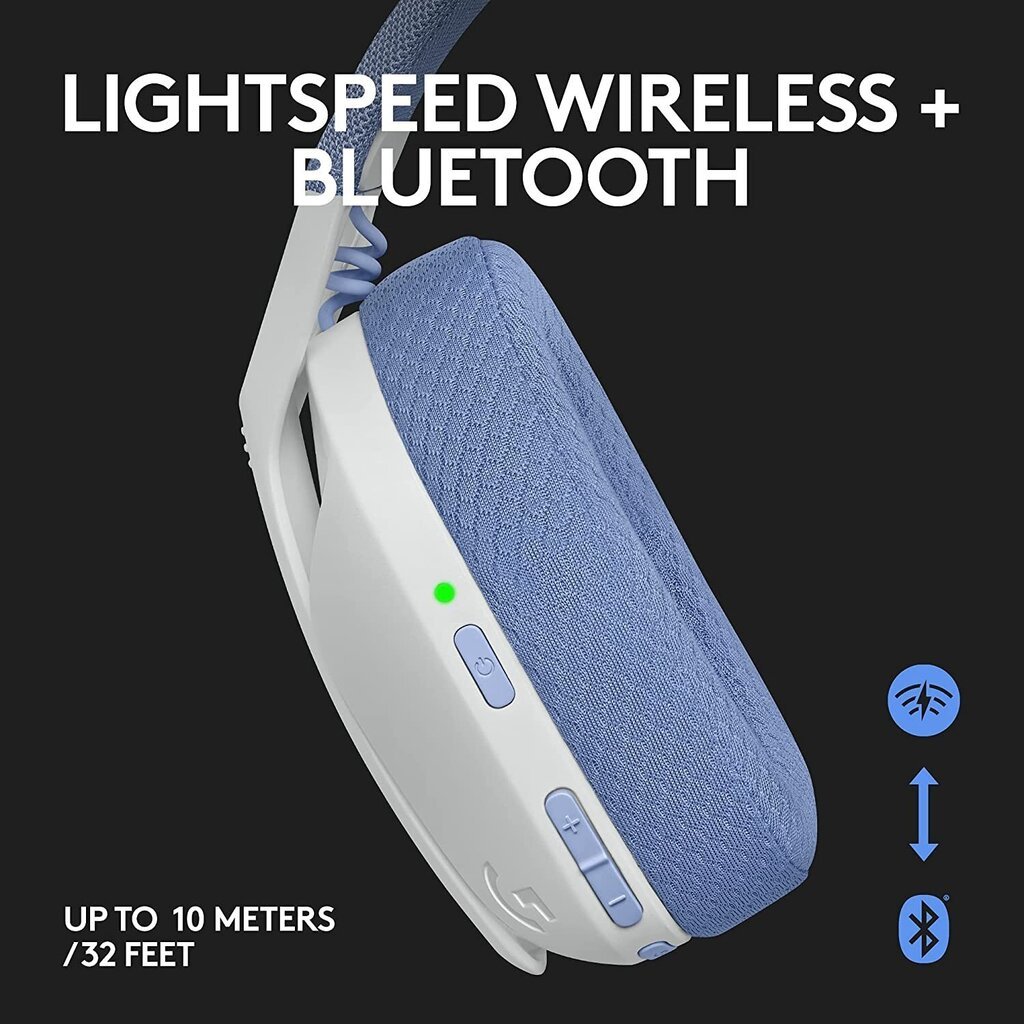 Logitech G435 Lightspeed Wireless White cena un informācija | Austiņas | 220.lv