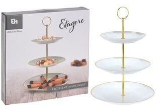 Excellent Houseware servēšanas statīvs, 33 cm, balts цена и информация | Посуда, тарелки, обеденные сервизы | 220.lv