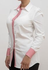 Блузка-рубашка, цвет белый цена и информация | Женские блузки, рубашки | 220.lv