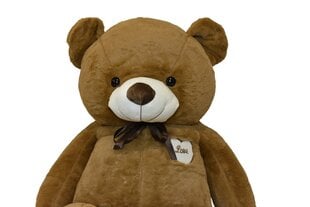 Plīša lācis Tedijs 140 cm, tumši brūns cena un informācija | Mīkstās (plīša) rotaļlietas | 220.lv