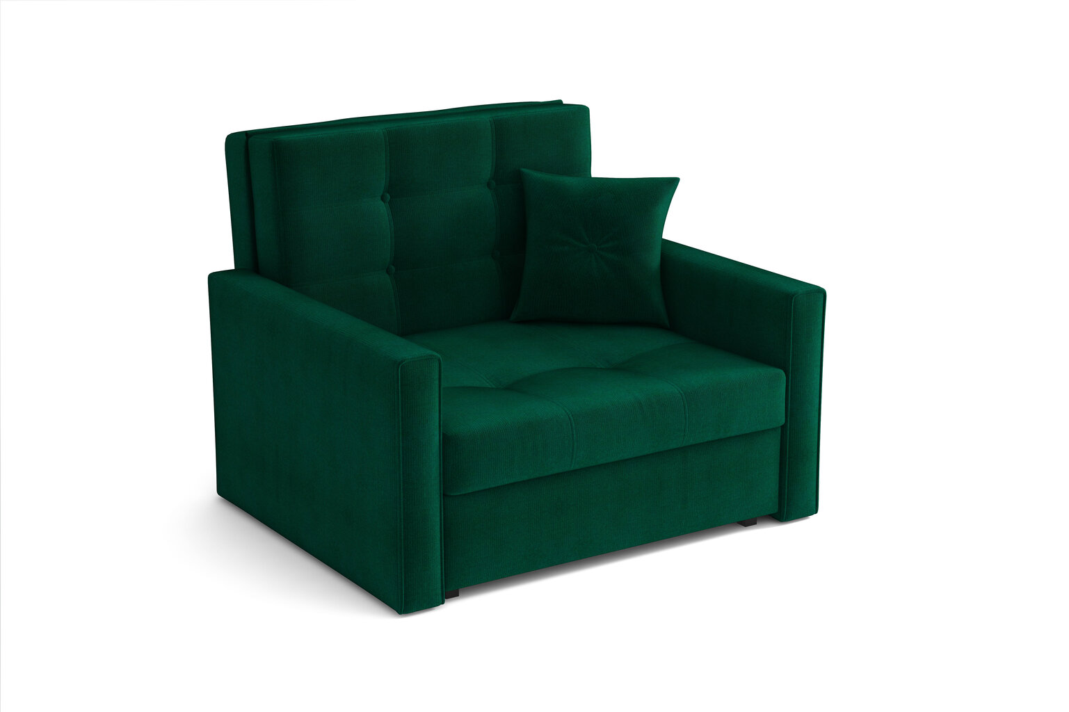 Dīvāns NORE Iva 1, tumši zaļš cena un informācija | Dīvāni | 220.lv