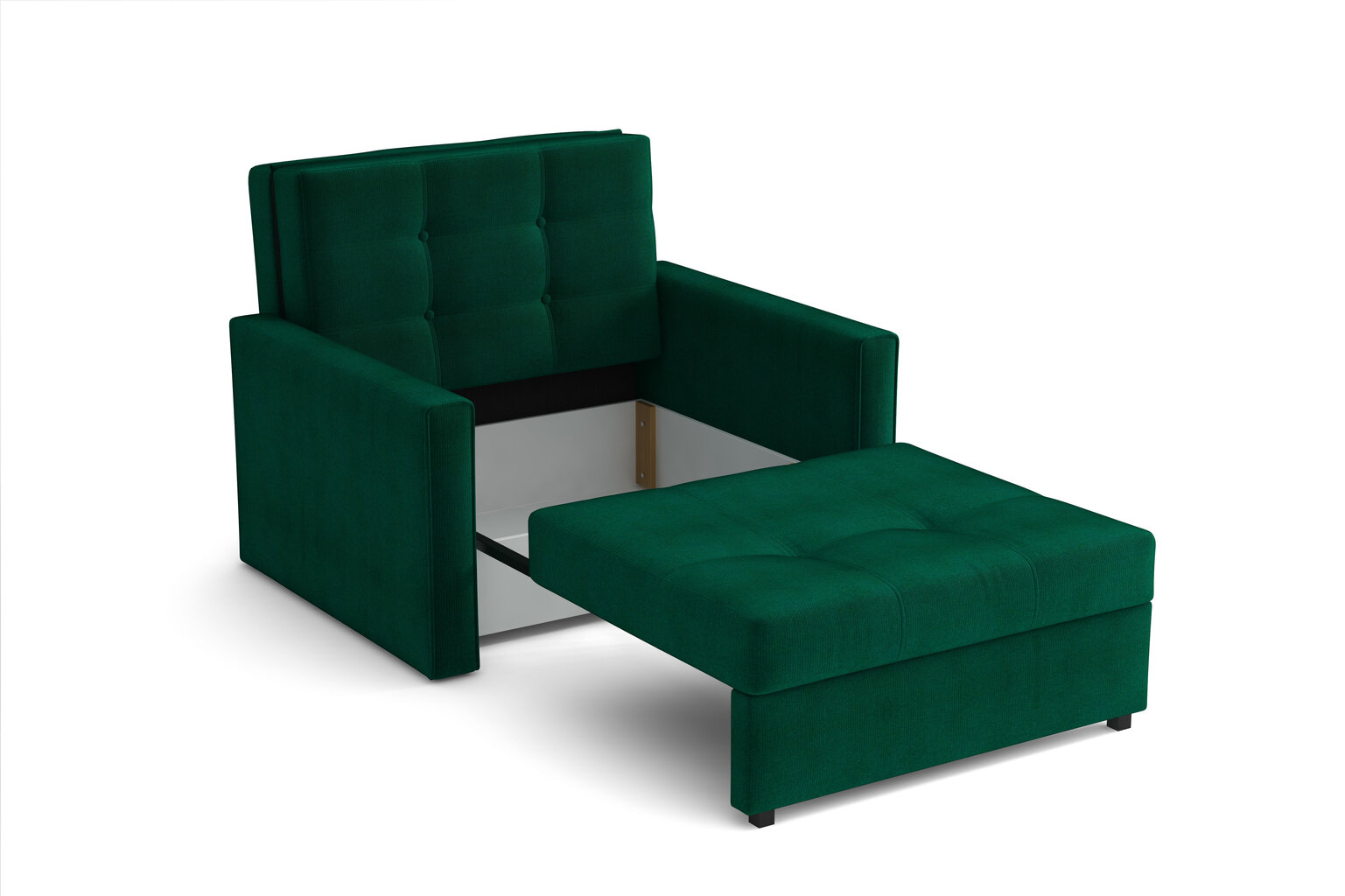 Dīvāns NORE Iva 1, tumši zaļš cena un informācija | Dīvāni | 220.lv