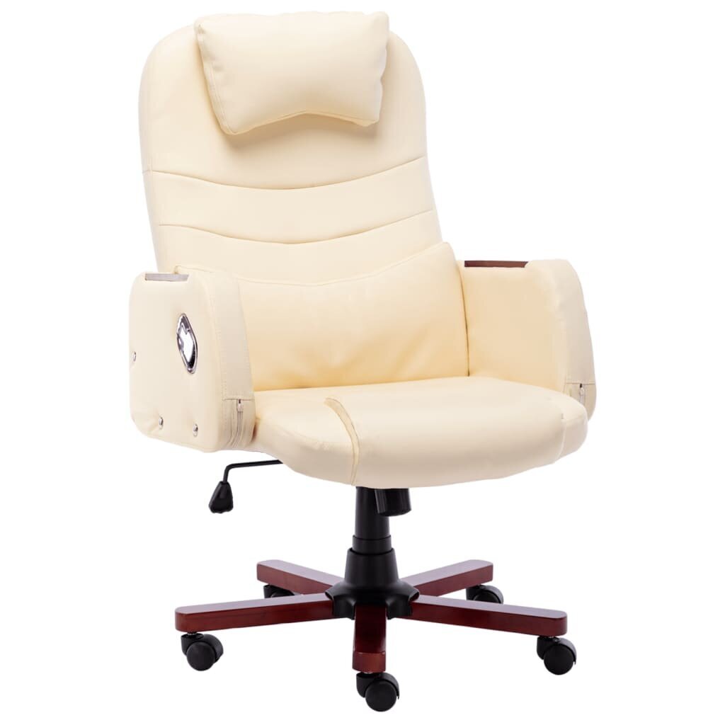 Biroja krēsls vidaXL, krēmkrāsas cena un informācija | Biroja krēsli | 220.lv