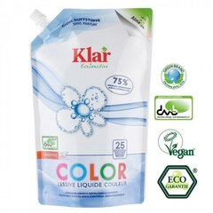 Šķidrais veļas mazgāšanas līdzeklis krāsainai veļai, eko iepak., KLAR ECO, 1,5l cena un informācija | Veļas mazgāšanas līdzekļi | 220.lv