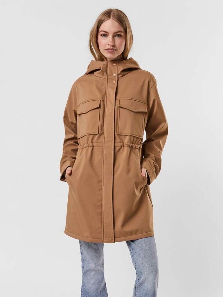 VERO MODA SOFTSHELL JAKA SIEVIETĒM 10257641*01, beež 5715211580313 cena un informācija | Sieviešu virsjakas | 220.lv