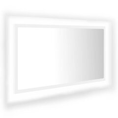 Spogulis vidaXL LED 80, balts cena un informācija | Vannas istabas spoguļi | 220.lv