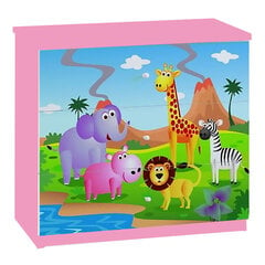 Kumode Babydreams - Safari, rozā цена и информация | Комоды | 220.lv