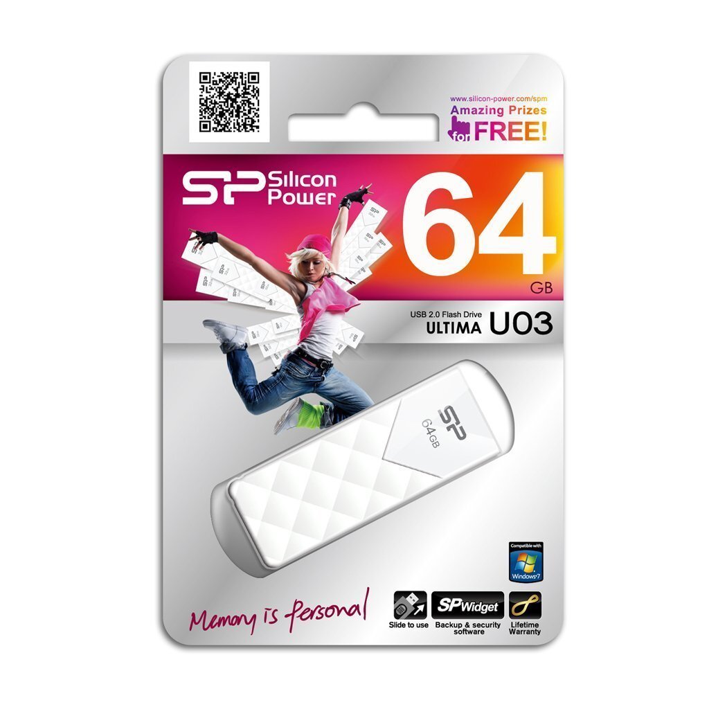 Silicon Power Ultima U03 64 GB, USB 2.0, cena un informācija | USB Atmiņas kartes | 220.lv