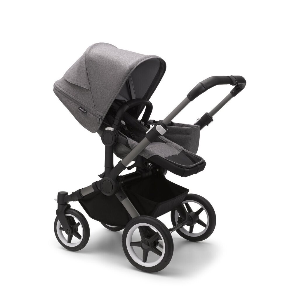 Bugaboo Donkey 5 Mono universālie rati, Graphite/Grey Melange-Grey Melange cena un informācija | Bērnu rati | 220.lv