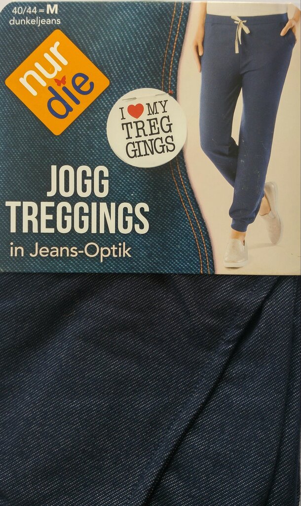 Nur Die sieviešu legingi "JOGG Treggings in Jeans-Optik" tumši-džinsa krāsa цена и информация | Zeķubikses | 220.lv