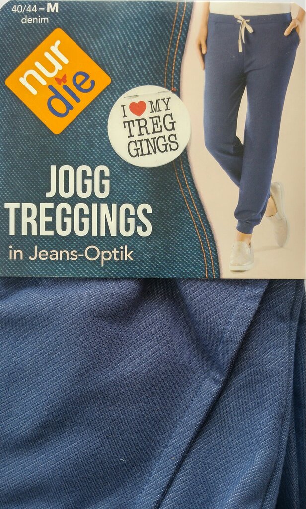 Nur Die sieviešu legingi "JOGG Treggings in Jeans-Optik" džinsa krāsa cena un informācija | Zeķubikses | 220.lv