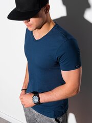 Мужская футболка Ombre S1369, темно-синяя цена и информация | Мужские футболки | 220.lv
