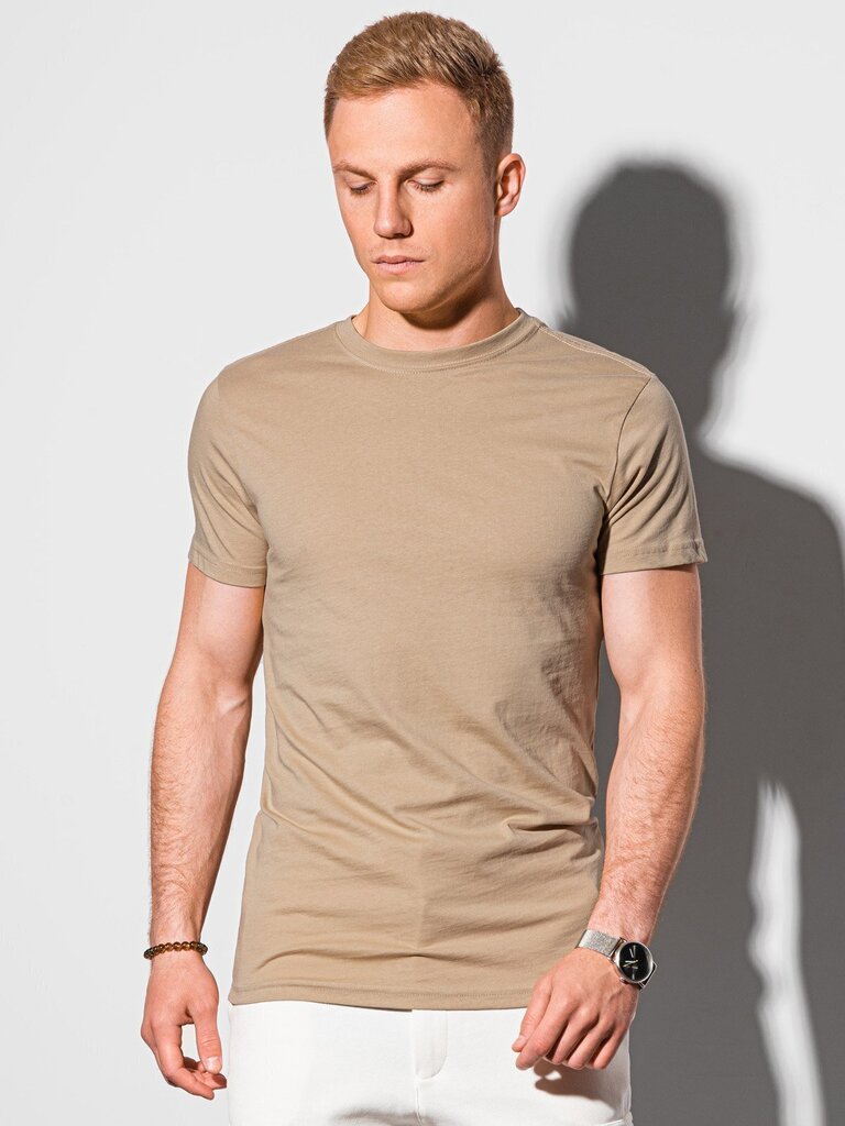 Vīriešu T-krekls Ombre S1370 bēšs цена и информация | Vīriešu T-krekli | 220.lv