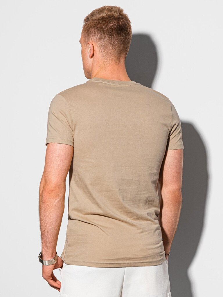 Vīriešu T-krekls Ombre S1370 bēšs цена и информация | Vīriešu T-krekli | 220.lv