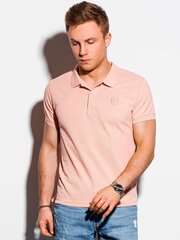 Рубашка поло мужская хлопковая S1374, светло-розовая цена и информация | Мужские футболки | 220.lv