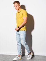 Рубашка поло, мужская, хлопковая, S1374, желтая цена и информация | Мужские футболки | 220.lv