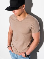 Vīriešu T-krekls Ombre S1369 gaiši brūns cena un informācija | Vīriešu T-krekli | 220.lv