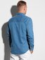 Vīriešu krekls ar garām piedurknēm Ombre K568 zils цена и информация | Vīriešu krekli | 220.lv