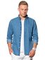 Vīriešu krekls ar garām piedurknēm Ombre K568 zils цена и информация | Vīriešu krekli | 220.lv