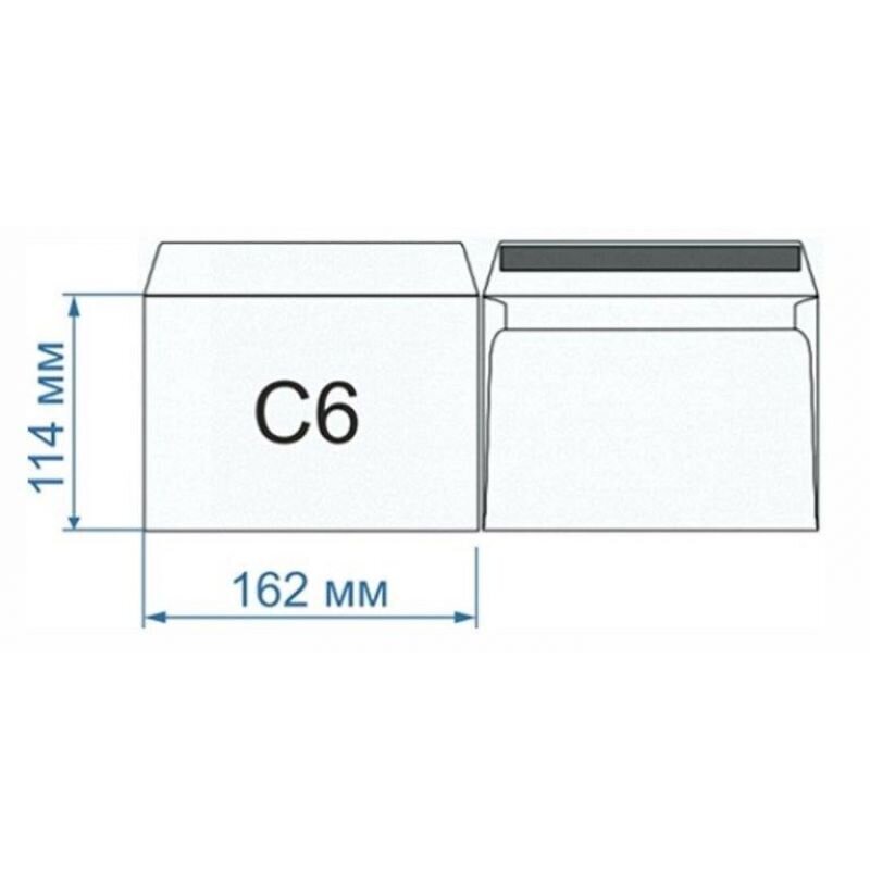 Aploksnes C6 1 krāsa 10 gab. cena un informācija | Aploksnes | 220.lv