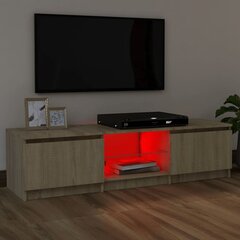 vidaXL TV skapītis ar LED gaismiņām, 120x30x35,5 cm, ozolkoka krāsa цена и информация |  Тумбы под телевизор | 220.lv