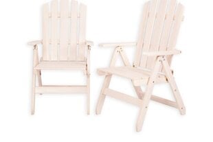 Saliekams dārza krēsls "Canada", balts, Folkland Home cena un informācija | Dārza krēsli | 220.lv