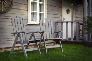 Saliekams dārza krēsls "Canada", grafīts, Folkland Home цена и информация | Садовые стулья, кресла, пуфы | 220.lv