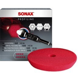 SONAX Polishing Sponge red Dual Action Cut Pad, Cieta Sarkanā pulēšanas ripa, 143mm цена и информация | Авто принадлежности | 220.lv