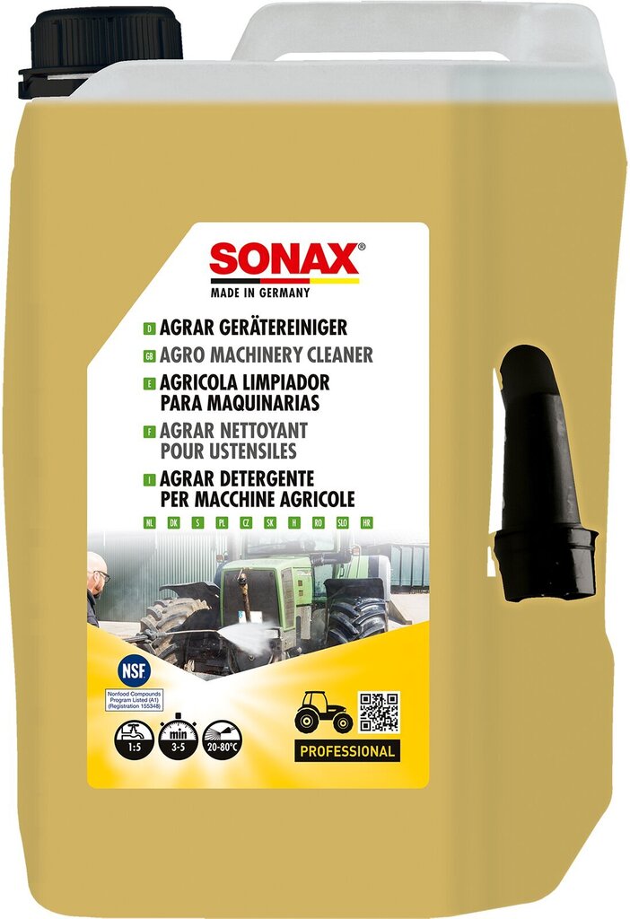SONAX AGRO Machinery Cleaner, Lauksaimniecības tehnikas tīrīšanas līdzeklis, 5L cena un informācija | Auto ķīmija | 220.lv