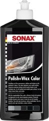 SONAX Polish & Wax COLOR NanoPro black, Pulēšanas pasta ar Vasku un Melnas Krāsas pigmentiem, 250ml цена и информация | Автохимия | 220.lv